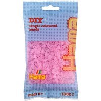 HAMA 207-72 Perlen-Beutel 1000 Stück, transparent Pink von HAMA BÜGELPERLEN