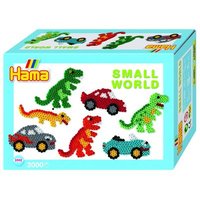 HAMA 3502 Geschenkpackung Kleine Welt (Auto/Dino) von HAMA BÜGELPERLEN