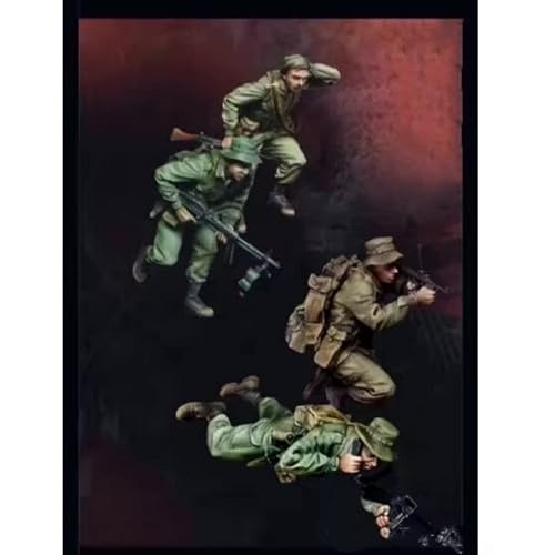 HAMISBEL 1/35 Vietnam US Soldier Resin Model Kit Unbemalt und unmontiert Soldier Resin Model Kit (4 Figuren) // k9U-5y3 von HAMISBEL