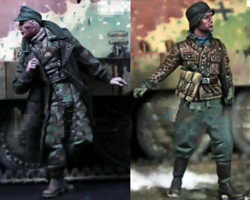 HAMISBEL 1/35 WWII German Tank Soldier Resin Model Kit Unbemalt und unmontiert Soldier Resin Model Kit (2 Figuren, Keine Panzer) // k9U-7y6 von HAMISBEL