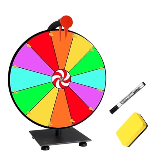 HAMON 12 Zoll Glücksrad zum Drehen,Glücksrad Spielzeug, Glücksrad Spielzeug mit Radiergummi und Markierstift, Preisrad Spielzeug,Spinning Prize Wheel, Für Party,Neujahr von HAMON