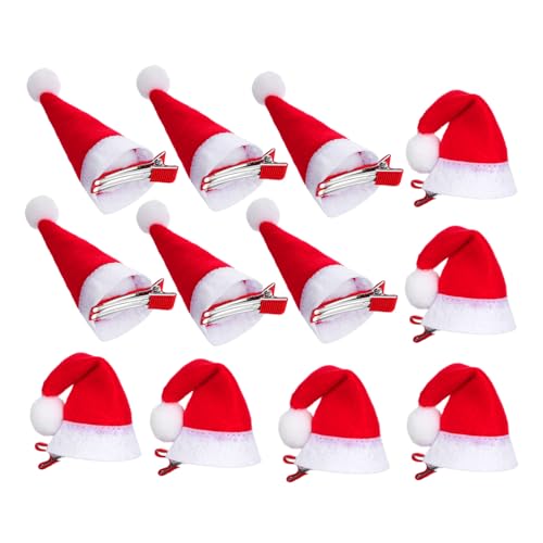 HAMPPLIES 12 Stück Teiliges Haarspangen Weihnachtsmütze aus Plüsch und Legierung Langlebige Haarclips für Dünnes Haar Niedliche Weihnachtliche Haarschmuck für Mädchen und Damen für Party und HAMPPLIES 12 Stück Teiliges Haarspangen Weihnachtsmütze aus Plüsch und Legierung Langlebige Haarclips für Dünnes Haar Niedliche Weihnachtliche Haarschmuck für Mädchen und Damen für Party und von HAMPPLIES