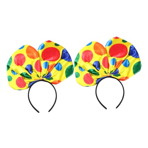 HAMPPLIES 2 Stück Teiliges Clown Haarreifen mit Großer Schleife Verstellbare Haarbänder für Cosplay Geburtstagsfeier und Kostüm Accessoire Geeignet für Verschiedene Haartypen und Stile HAMPPLIES 2 Stück Teiliges Clown Haarreifen mit Großer Schleife Verstellbare Haarbänder für Cosplay Geburtstagsfeier und Kostüm Accessoire Geeignet für Verschiedene Haartypen und Stile von HAMPPLIES