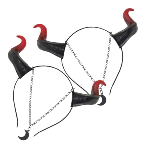 HAMPPLIES 2 Stück Teiliges Hörner Stirnband Halloween Party Haarreif Leichtes Kunststoff Kalbshorn Kostümaccessoire Lustiges Foto Requisit für Damen und Herren HAMPPLIES 2 Stück Teiliges Hörner Stirnband Halloween Party Haarreif Leichtes Kunststoff Kalbshorn Kostümaccessoire Lustiges Foto Requisit für Damen und Herren von HAMPPLIES