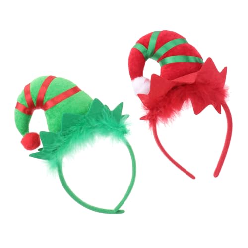 HAMPPLIES 2 Weihnachtlicher Haarreif Teilig Rot Grün mit Geweih und Federn Festlicher Kopfschmuck für Mädchen Damen Party Karneval Weihnachten HAMPPLIES 2 Weihnachtlicher Haarreif Teilig Rot Grün mit Geweih und Federn Festlicher Kopfschmuck für Mädchen Damen Party Karneval Weihnachten von HAMPPLIES