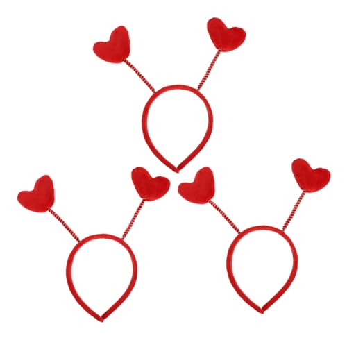 HAMPPLIES 3 Stück Rotes Haarschmuck Teilig mit Liebevollem Motiv Atmungsaktive Haarreifen mit Metallfeder Verstellbar für Mädchen für Valentinstag und Festliche Anlässe HAMPPLIES 3 Stück Rotes Haarschmuck Teilig mit Liebevollem Motiv Atmungsaktive Haarreifen mit Metallfeder Verstellbar für Mädchen für Valentinstag und Festliche Anlässe von HAMPPLIES