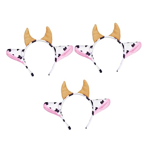 HAMPPLIES 3 Stück Teiliges Kuhhorn Haarreif Tierischer Kopfschmuck für Mädchen Leichtes Bequemes Stirnband Geeignet für Geburtstag Cosplay Weihnachtsfeier und Maskenball HAMPPLIES 3 Stück Teiliges Kuhhorn Haarreif Tierischer Kopfschmuck für Mädchen Leichtes Bequemes Stirnband Geeignet für Geburtstag Cosplay Weihnachtsfeier und Maskenball von HAMPPLIES