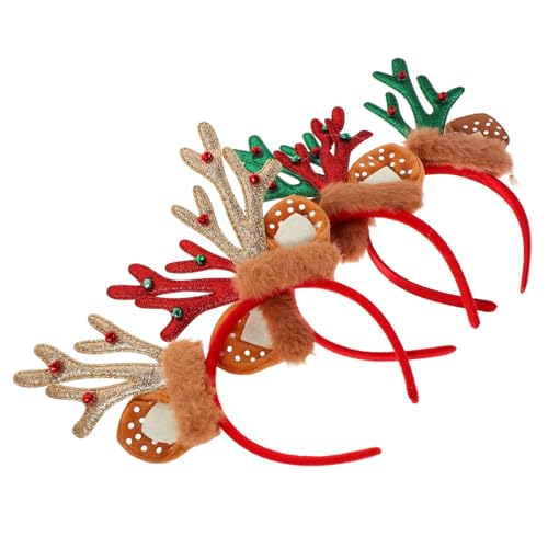 HAMPPLIES 3 Stück Weihnachtsgeweih Stirnband Für Erwachsene Rentiergeweih Hirschgeweih Für Den Kopf Hirschgeweih Stirnbänder Realistisches Weihnachtskopfbedeckung HAMPPLIES 3 Stück Weihnachtsgeweih Stirnband Für Erwachsene Rentiergeweih Hirschgeweih Für Den Kopf Hirschgeweih Stirnbänder Realistisches Weihnachtskopfbedeckung von HAMPPLIES