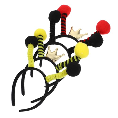 HAMPPLIES 4 Stück Teiliges Bienen Haarreif mit Fühlern Bequemes Haarzubehör für Party Cosplay Kindergeburtstag Mitgebsel Dekoratives Stirnband für Halloween und Kostümveranstaltungen HAMPPLIES 4 Stück Teiliges Bienen Haarreif mit Fühlern Bequemes Haarzubehör für Party Cosplay Kindergeburtstag Mitgebsel Dekoratives Stirnband für Halloween und Kostümveranstaltungen von HAMPPLIES