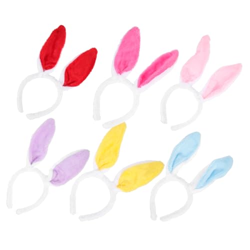 HAMPPLIES 6 Stück Teiliges Hasenohren Haarreif für Ostern Fasching Karneval Cosplay Party Damen mit Weichem Plüsch Bequem und Rutschfest HAMPPLIES 6 Stück Teiliges Hasenohren Haarreif für Ostern Fasching Karneval Cosplay Party Damen mit Weichem Plüsch Bequem und Rutschfest von HAMPPLIES