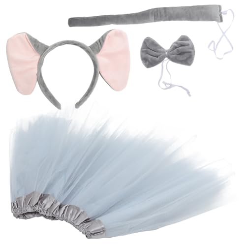 HAMPPLIES Elefantenkostüm mit Stirnband und Tüllrock Niedliches Elefantenohren Accessoire für Frauen Halloween Tierkostüm Zubehör Einfach Anzuziehen Passend für Haartypen HAMPPLIES Elefantenkostüm mit Stirnband und Tüllrock Niedliches Elefantenohren Accessoire für Frauen Halloween Tierkostüm Zubehör Einfach Anzuziehen Passend für Haartypen von HAMPPLIES