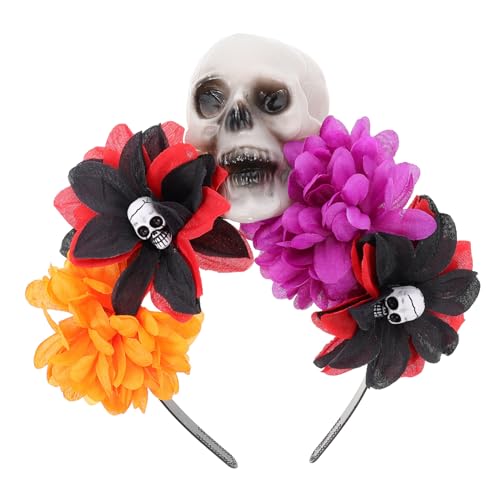 HAMPPLIES Halloween Haarreif mit Rosen und Skelettdesign Leichtes Cosplay Kopfschmuck für Party Festival und Kostüm Bequemer Haarschmuck für Damen HAMPPLIES Halloween Haarreif mit Rosen und Skelettdesign Leichtes Cosplay Kopfschmuck für Party Festival und Kostüm Bequemer Haarschmuck für Damen von HAMPPLIES