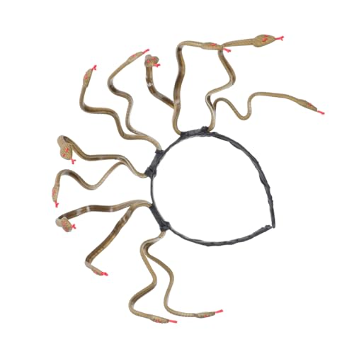 HAMPPLIES Halloween Medusa Schlangen Kopfschmuck Tiefgoldener Cosplay Haarreif Robustes Accessoire für Damen Karneval Kostüm Auffälliger Party Haarreif für Fasching und Halloween HAMPPLIES Halloween Medusa Schlangen Kopfschmuck Tiefgoldener Cosplay Haarreif Robustes Accessoire für Damen Karneval Kostüm Auffälliger Party Haarreif für Fasching und Halloween von HAMPPLIES