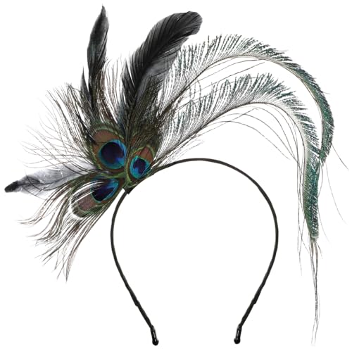 HAMPPLIES Pfauenfeder Stirnband mit Zarter Feder Haarschmuck für Damen und Mädchen Langlebiges Kopfschmuck accessoire für Fotos und Geburtstagsfeiern Eleganter Haarreif für Besondere HAMPPLIES Pfauenfeder Stirnband mit Zarter Feder Haarschmuck für Damen und Mädchen Langlebiges Kopfschmuck accessoire für Fotos und Geburtstagsfeiern Eleganter Haarreif für Besondere von HAMPPLIES