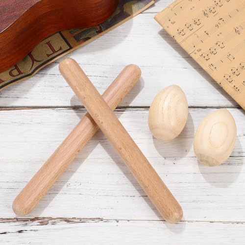 HAMPPLIES Teiliges Holz percussion instrumente Set mit Rhythmusstöcken und Shakern Natürliches Holzmaterial Leuchtender Klang für Musikspielzeug und Musikalische Früherziehung HAMPPLIES Teiliges Holz percussion instrumente Set mit Rhythmusstöcken und Shakern Natürliches Holzmaterial Leuchtender Klang für Musikspielzeug und Musikalische Früherziehung von HAMPPLIES