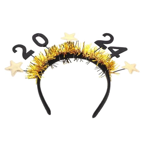 HAMPPLIES Year Party Haarband Goldfarbenes Stirnband mit Sternen Deko Charmantes Bequemes Kopfband für Erwachsene Festlicher Haarschmuck Geschenkidee HAMPPLIES Year Party Haarband Goldfarbenes Stirnband mit Sternen Deko Charmantes Bequemes Kopfband für Erwachsene Festlicher Haarschmuck Geschenkidee von HAMPPLIES