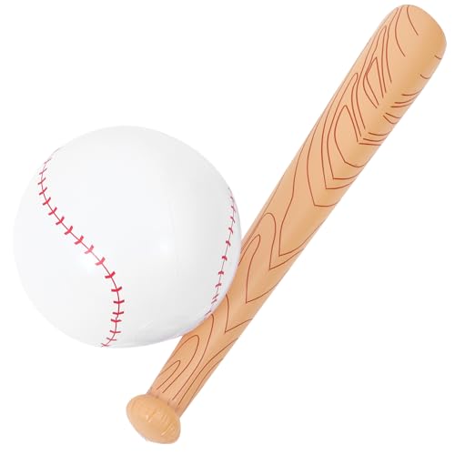 HANABASS 1 Set Aufblasbares Baseball-Set: Strandball-Baseballschläger Bläst Strandball Aufblasender Baseballschläger Kinder-Baseball-Partygeschenke Für Sportspiel- -Requisiten von HANABASS