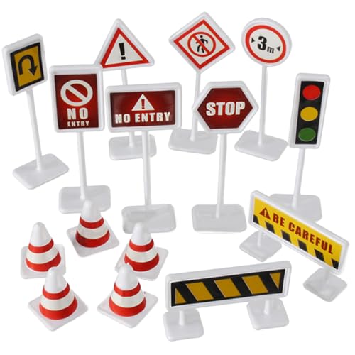 HANABASS 10 Sätze Miniatur Verkehrszeichen Verkehrsschild Spielset mit Straßensperren Verkehrsbarrieren Lernspielzeug für Kreatives und Verkehrserziehung HANABASS 10 Sätze Miniatur Verkehrszeichen Verkehrsschild Spielset mit Straßensperren Verkehrsbarrieren Lernspielzeug für Kreatives und Verkehrserziehung von HANABASS