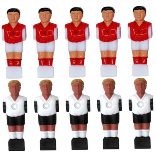 HANABASS 10 Stück Tischfußballspieler Tischfußballpuppen Tischfußballsportler Puppen Tischfußballzubehör Tischfußballfigur Kunststoff Fußball Männer Tischfußballfiguren Desktop von HANABASS