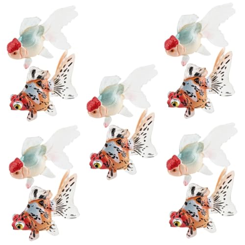 HANABASS 10 Teiliges Simuliertes Goldfisch Modell Fischspielzeug Realistische Fischfigur Aquarium Dekoration Lebensechte Lernspielzeug HANABASS 10 Teiliges Simuliertes Goldfisch Modell Fischspielzeug Realistische Fischfigur Aquarium Dekoration Lebensechte Lernspielzeug von HANABASS