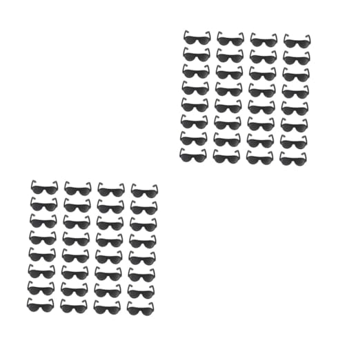 HANABASS 100 Stck. Mini Puppensonnenbrillen Schwarz Leichtes DIY Deko Zubehör für Puppenhaus Kostümaccessoires Kreative Puppenbrillen für Rollenspiele HANABASS 100 Stck. Mini Puppensonnenbrillen Schwarz Leichtes DIY Deko Zubehör für Puppenhaus Kostümaccessoires Kreative Puppenbrillen für Rollenspiele von HANABASS