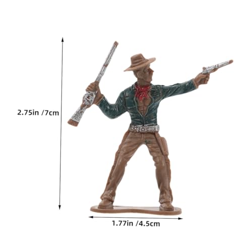 HANABASS 12 Stück Teiliges Western Cowboy Spielfiguren aus Kunststoff Miniatur Wildwest Figuren in Leuchtenden Farben Pädagogische Western Deko für Interaktives Lernspielzeug zur HANABASS 12 Stück Teiliges Western Cowboy Spielfiguren aus Kunststoff Miniatur Wildwest Figuren in Leuchtenden Farben Pädagogische Western Deko für Interaktives Lernspielzeug zur von HANABASS