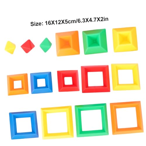 HANABASS 15 Stück Teiliges Pyramiden bausteine aus Glattem Kunststoff Sicheres Lernspielzeug für Ab Jahren Fördert Koordination und Feinmotorik Bunte Stapelsteine für Zufällige Farbe HANABASS 15 Stück Teiliges Pyramiden bausteine aus Glattem Kunststoff Sicheres Lernspielzeug für Ab Jahren Fördert Koordination und Feinmotorik Bunte Stapelsteine für Zufällige Farbe von HANABASS