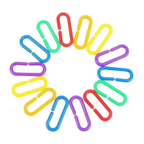 HANABASS 150 Stück Teiliges Farbiges C Clip Kettenglieder aus Robustem Kunststoff Vielseitige Lernspielzeug Kette für Einfädeln und Basteln Sichere Langlebige Clips in Leuchtenden Farben HANABASS 150 Stück Teiliges Farbiges C Clip Kettenglieder aus Robustem Kunststoff Vielseitige Lernspielzeug Kette für Einfädeln und Basteln Sichere Langlebige Clips in Leuchtenden Farben von HANABASS
