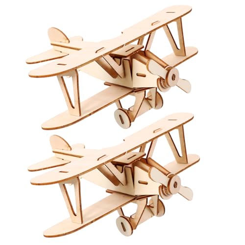 HANABASS 2 Sätze Holzpuzzle Flugzeug Modellbausatz DIY aus Sicherem Holz Glatte Oberfläche Dekoratives Handgefertigtes für Innenbereich Pädagogisches Puzzle zum Basteln und Lernen HANABASS 2 Sätze Holzpuzzle Flugzeug Modellbausatz DIY aus Sicherem Holz Glatte Oberfläche Dekoratives Handgefertigtes für Innenbereich Pädagogisches Puzzle zum Basteln und Lernen von HANABASS