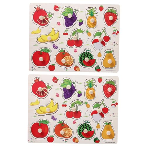 HANABASS 2 Sätze Obst Puzzle Buntes Lernspielzeug für Vorschulkinder Pädagogisches Holzpuzzle zur Feinmotorik und Kreativität für Jungen und Mädchen HANABASS 2 Sätze Obst Puzzle Buntes Lernspielzeug für Vorschulkinder Pädagogisches Holzpuzzle zur Feinmotorik und Kreativität für Jungen und Mädchen von HANABASS