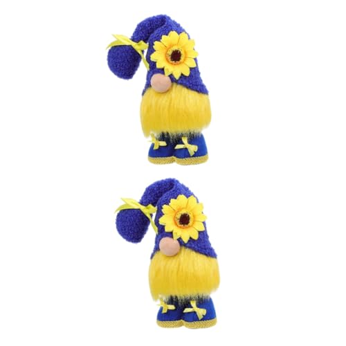 HANABASS 2 Stk gesichtslose des alten Mannes schwedische Gnomenpuppen Weihnachtsmann-Puppen wichtelpuppe tooniesfiguren tischdeko Sonnenblumenzwergpuppe Honigzwergfigur Stoff von HANABASS