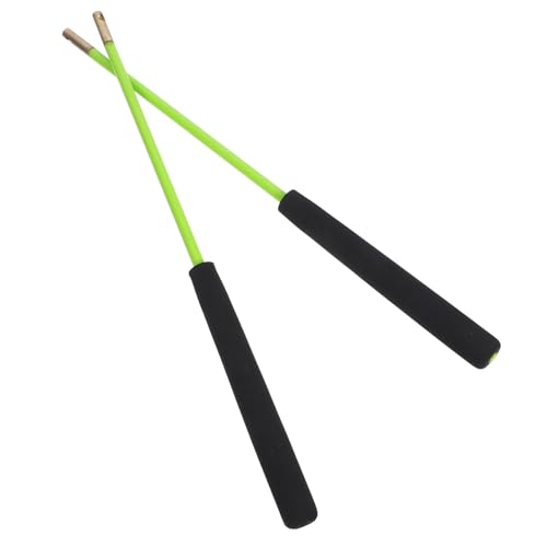 HANABASS Diabolo Stäbe 2 Stück Chinesische -diabolo-Sticks – Diabolo-handstäbe Jonglier-diabolo-Stick Ersatz-ledergriff Diabolo-steuerstäbe Hellgrün von HANABASS