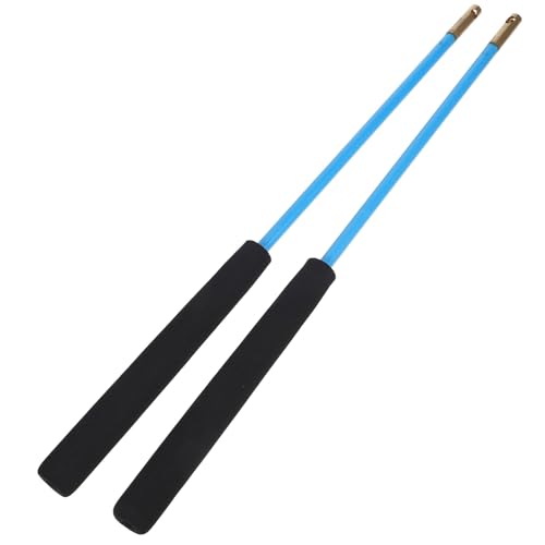 HANABASS Jonglierkeulen 2 Stück Chinesische -diabolo-Sticks – Diabolo-handstäbe Jonglieren Diabolo-Stick Ersatz-ledergriff Diabolo-steuerstäbe Himmelblau von HANABASS