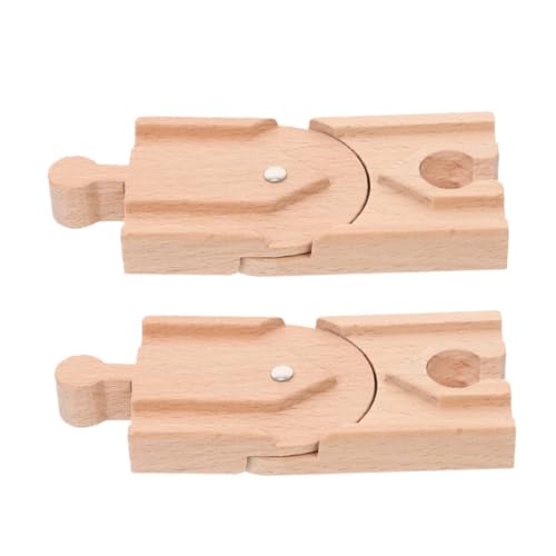 HANABASS 2 Stück Holz Eisenbahn Schienen Ersatzteil DIY Zug Zubehör für Kreative Erweiterung Schienenbausteine Pädagogisches Holzspielzeug zur Motorik und Fantasie HANABASS 2 Stück Holz Eisenbahn Schienen Ersatzteil DIY Zug Zubehör für Kreative Erweiterung Schienenbausteine Pädagogisches Holzspielzeug zur Motorik und Fantasie von HANABASS