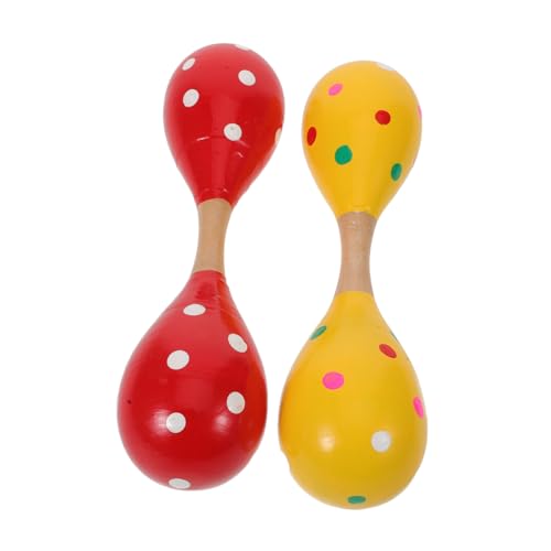 HANABASS 2 Stück Maracas aus Holz Doppelseitige Rasseln für Junge Mädchen Leichter Hand-schüttelspaß Farbenfrohe Rhythmus-Instrumente zur Frühkindlichen Musik Hörförderung für Party und HANABASS 2 Stück Maracas aus Holz Doppelseitige Rasseln für Junge Mädchen Leichter Hand-schüttelspaß Farbenfrohe Rhythmus-Instrumente zur Frühkindlichen Musik Hörförderung für Party und von HANABASS