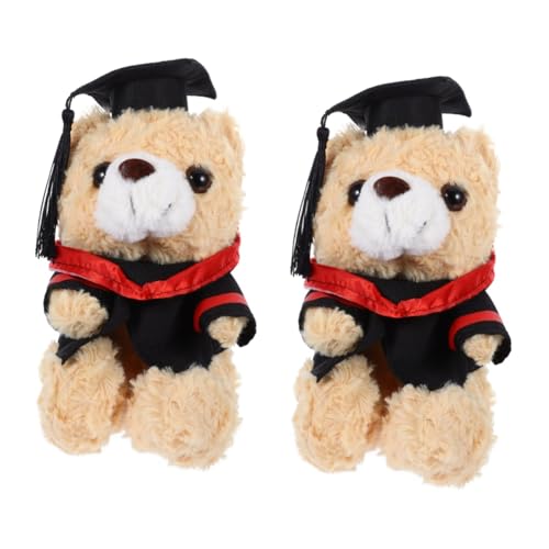 HANABASS 2 Stück Niedlicher Abschlussbär Plüschfigur mit Doktorhut Weiches Kuscheltier aus Langlebigem Plüsch Perfektes für Absolventen und Dekoration zur Abschlussfeier HANABASS 2 Stück Niedlicher Abschlussbär Plüschfigur mit Doktorhut Weiches Kuscheltier aus Langlebigem Plüsch Perfektes für Absolventen und Dekoration zur Abschlussfeier von HANABASS