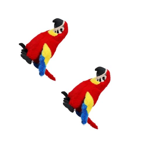 HANABASS 2 Stück Plüschpapagei Kuscheltier Weiches Stofftier aus Plüsch und PP Baumwolle Sammler Vogel Dekoration für Vogelliebhaber HANABASS 2 Stück Plüschpapagei Kuscheltier Weiches Stofftier aus Plüsch und PP Baumwolle Sammler Vogel Dekoration für Vogelliebhaber von HANABASS