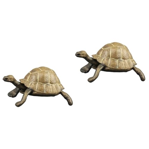 HANABASS 2 Stück Simulation Schildkröte Schildkröte Spielzeug Schildkröte Ornament Kunststoff Schildkröte Schildkröte Figuren Schildkröte Modell Schildkröte Ornament Spielzeug Schildkröte von HANABASS