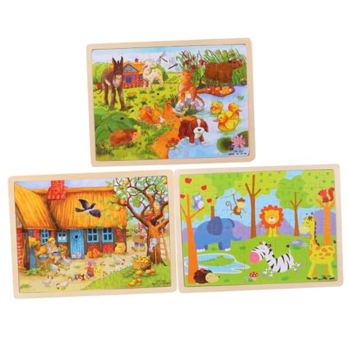 HANABASS 3 Sätze Holz Puzzles für Farbenfrohe Tier Bauernhof Motive Pädagogisch Bedeutsam Glatte Oberfläche Sicher Fördert Gehirnentwicklung und Spielerisches Lernen HANABASS 3 Sätze Holz Puzzles für Farbenfrohe Tier Bauernhof Motive Pädagogisch Bedeutsam Glatte Oberfläche Sicher Fördert Gehirnentwicklung und Spielerisches Lernen von HANABASS