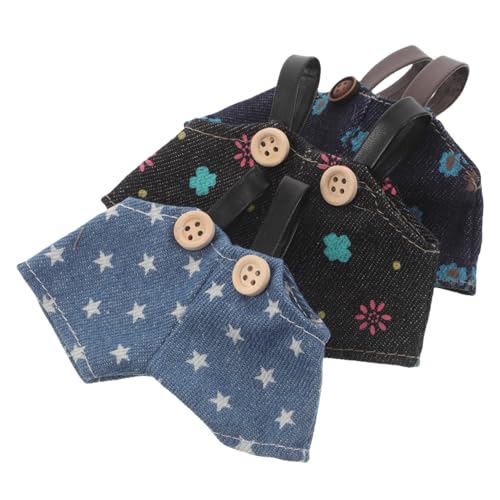 HANABASS 3 Stück Puppenkleidung Baumwolle Overalls für Stofftiere Kawaii DIY Puppengewand mit Stern Blumenmuster Weiche Realistische Mini-puppenkleider für Kreatives Ankleiden HANABASS 3 Stück Puppenkleidung Baumwolle Overalls für Stofftiere Kawaii DIY Puppengewand mit Stern Blumenmuster Weiche Realistische Mini-puppenkleider für Kreatives Ankleiden von HANABASS