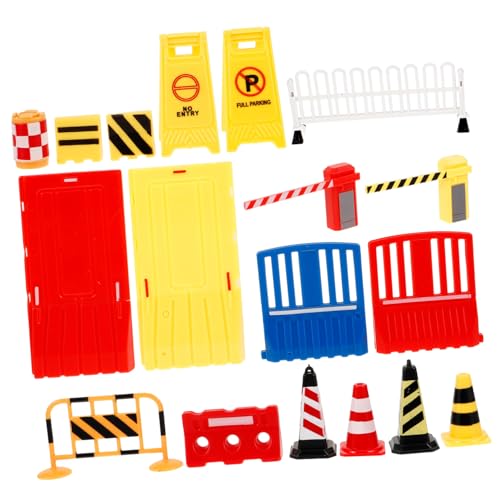 HANABASS 32 Stück Teiliges Miniatur Verkehrszeichen mit Kleinen Verkehrsleitkegeln und Straßenbarrieren Farbenfrohes Lernspielzeug für Verkehrs und Baustellen Simulation HANABASS 32 Stück Teiliges Miniatur Verkehrszeichen mit Kleinen Verkehrsleitkegeln und Straßenbarrieren Farbenfrohes Lernspielzeug für Verkehrs und Baustellen Simulation von HANABASS