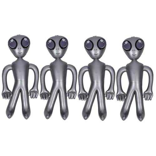 HANABASS 4 Stück Aufblasbare Alien Partyzubehör Alien Luftballons Pvc Luftballons Halloween Alien Aufblasbare Party Luftballons Aufblasbare Ballon Spielzeuge Ballon Spielzeug Für von HANABASS