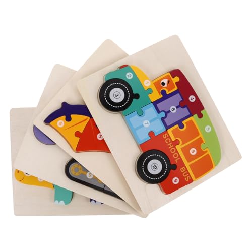 HANABASS 4 Stück Holzpuzzle Cartoon Motive Lernspielzeug Langlebig Sicher Pädagogisch Fördernd für Kleinkinder Ab Jahren Spielerisches Formen Zahlenverständnis Holzspielzeug HANABASS 4 Stück Holzpuzzle Cartoon Motive Lernspielzeug Langlebig Sicher Pädagogisch Fördernd für Kleinkinder Ab Jahren Spielerisches Formen Zahlenverständnis Holzspielzeug von HANABASS