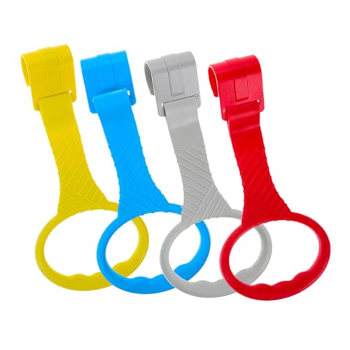HANABASS 4 Stück Lauflernhilfe Babybett Haltegriffe in Rot Blau Gelb Vielseitige Griff Lauftrainingsringe Einfach zu Befestigen Fördert Eltern Junge Mädchen interaktion für Kinderwagen und HANABASS 4 Stück Lauflernhilfe Babybett Haltegriffe in Rot Blau Gelb Vielseitige Griff Lauftrainingsringe Einfach zu Befestigen Fördert Eltern Junge Mädchen interaktion für Kinderwagen und von HANABASS