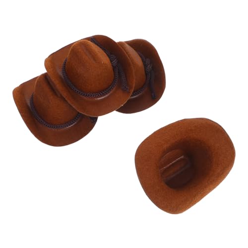 HANABASS 4 Stück Mini Cowgirl Hüte Flockstoff Kleine Puppenhüte Western Stil Bastelset für Miniatur Puppenhaus Zubehör Mädchen Kostüm Requisiten HANABASS 4 Stück Mini Cowgirl Hüte Flockstoff Kleine Puppenhüte Western Stil Bastelset für Miniatur Puppenhaus Zubehör Mädchen Kostüm Requisiten von HANABASS