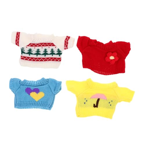 HANABASS 4 Stück Teiliges Plüschbären Kleidung für Stofftiere Weiche Austauschbare Pullover mit Herz Blumen Regenschirm und Weihnachtsbaum Motiven DIY Zubehör für Kuscheltiere HANABASS 4 Stück Teiliges Plüschbären Kleidung für Stofftiere Weiche Austauschbare Pullover mit Herz Blumen Regenschirm und Weihnachtsbaum Motiven DIY Zubehör für Kuscheltiere von HANABASS