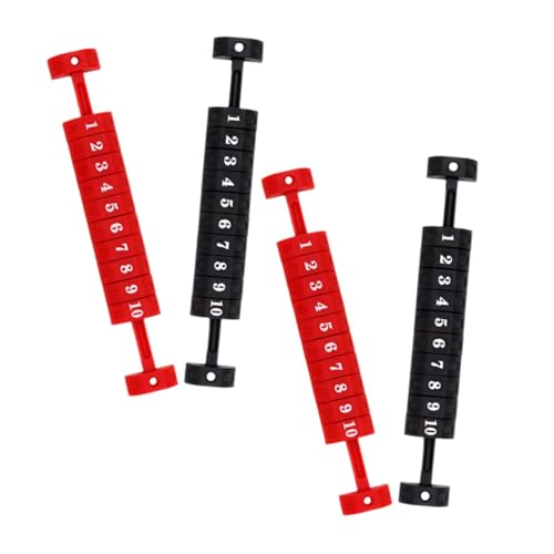 HANABASS 4 Stück Teiliges Shuffleboard und Tischfußball Punktezähler Kompakt Leicht Passend für Standard Spieltische Einfach zu Bedienen für Erwachsene Robustes Design in Schwarz und Rot HANABASS 4 Stück Teiliges Shuffleboard und Tischfußball Punktezähler Kompakt Leicht Passend für Standard Spieltische Einfach zu Bedienen für Erwachsene Robustes Design in Schwarz und Rot von HANABASS
