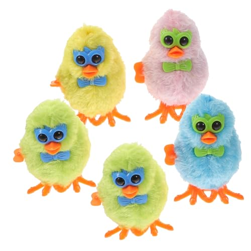 HANABASS 5 Stück Teiliges Aufziehbare Plüschspielzeug Kleine Springende Küken mit Federantrieb für Ostern Party Mitgebsel Bunte Lustige Hühnerspielzeuge Babyspielzeug HANABASS 5 Stück Teiliges Aufziehbare Plüschspielzeug Kleine Springende Küken mit Federantrieb für Ostern Party Mitgebsel Bunte Lustige Hühnerspielzeuge Babyspielzeug von HANABASS