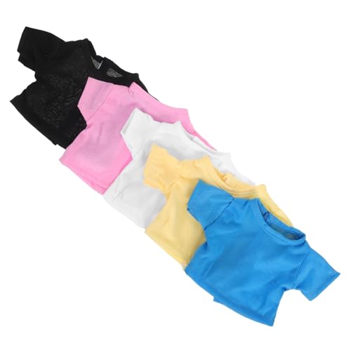 HANABASS 5 Stück Teiliges T-Shirts für Stofftiere Einfarbig Kurzärmelig Weiches Material Maßgeschneidert für Puppen Ersatzkleidung für Plüschtiere und Bären Vielseitig Kombinierbar HANABASS 5 Stück Teiliges T-Shirts für Stofftiere Einfarbig Kurzärmelig Weiches Material Maßgeschneidert für Puppen Ersatzkleidung für Plüschtiere und Bären Vielseitig Kombinierbar von HANABASS