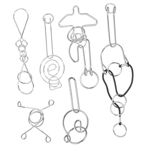 HANABASS 6 Stück Großes Teiliges Entwirrspielzeug aus Metall für Pädagogisches Knobelspiel Konzentration und Intelligenz Langlebiges Robustes Gehirntrainingsspielzeug für Jungen und HANABASS 6 Stück Großes Teiliges Entwirrspielzeug aus Metall für Pädagogisches Knobelspiel Konzentration und Intelligenz Langlebiges Robustes Gehirntrainingsspielzeug für Jungen und von HANABASS